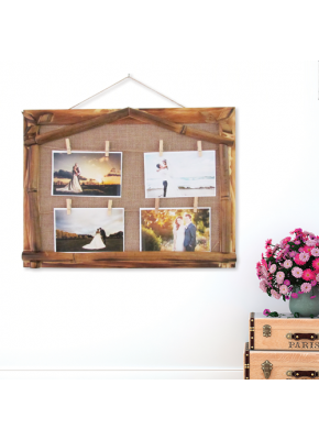 Bambu Hasır İpli Ev Fotoğraf Çerçevesi