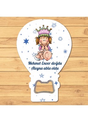 Abla Kardeş Temalı Açacaklı Balon Magnet