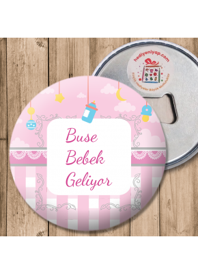 Ay ve Yıldız Temalı Baby Shower Açacak Magnet