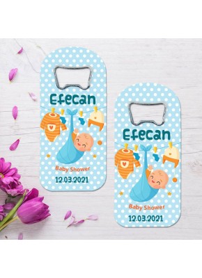 Baby Shower Oval Uzun Açacak Magnet 