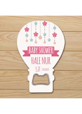 Baby Shower Pembe Temalı Açacaklı Balon Magnet