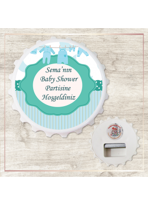 Baby Shower Temalı Kapak Şekilli Açacak Magnet