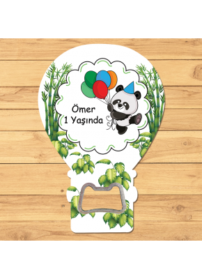 Balon Tutan Panda Temalı Açacaklı Balon Magnet
