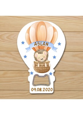 Balon Ve Aslan Temalı Açacaklı Balon Magnet