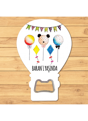 Balon ve Uçurtma Temalı Açacaklı Balon Magnet