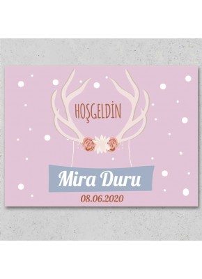 Boho Temalı Baby Shower Afiş