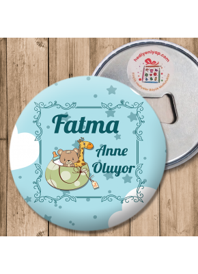 Bulut ve Yıldız Temalı Baby Shower Açacak Magnet