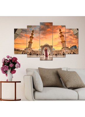 Camii Temalı 5'li Mdf Tablo