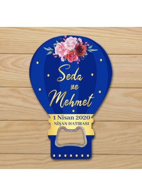 Çiçek Temalı Açacaklı Balon Magnet