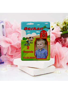 Çiftlik Temalı Dikdörtgen Taş Magnet