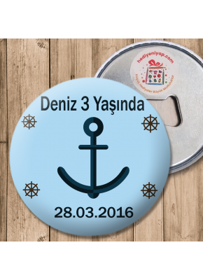 Deniz Çapası Temalı Açacaklı Magnet