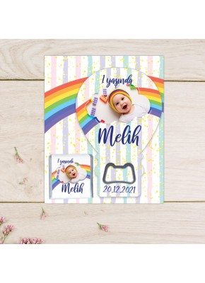 Doğum Günü ,Baby Shower Temalı Uçan Balon Magnet ve Çikolata Paketi 3