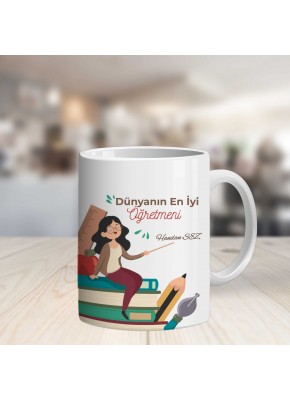 Dünyanın En İyi Öğretmeni Temalı Kupa Bardak