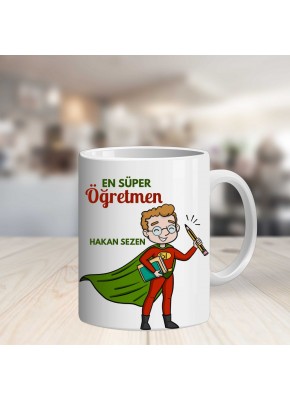 En Süper Öğretmen 2 Temalı Kupa Bardak