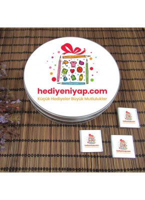 Firmalara Özel Logo Tasarımlı Çikolata Kutusu + 50 Adet Madlen Çikolata