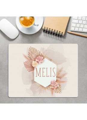 Gold Çiçek Temalı Büyük Mouse Pad