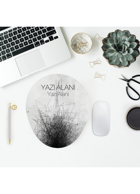 Çizgisel Temalı Oval Mouse Pad