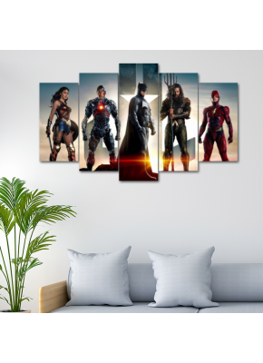Marvel Temalı 5'li Mdf Tablo