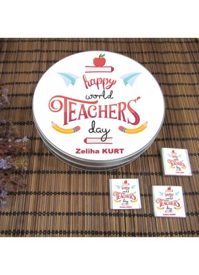 Öğretmenler Günü Temalı Çikolata Kutusu + 50 Adet Madlen Çikolata