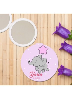 Pembe Balon Ve Fil Temalı Ayna