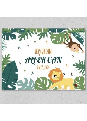 Safari 2 Temalı Baby Shower Afiş