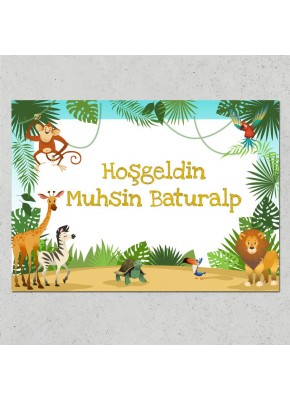 Safari Temalı Afiş