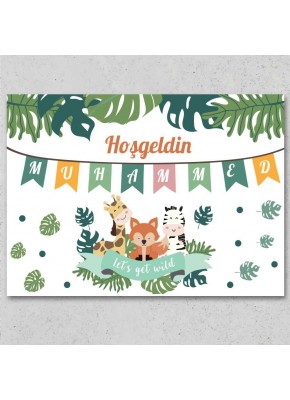 Safari Temalı Baby Shower Afiş