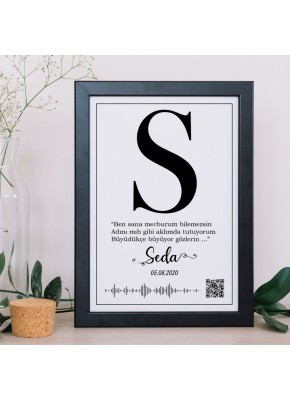 Sevgililer Günü Temalı Kişiye Özel Qr Kodlu Tablo 2