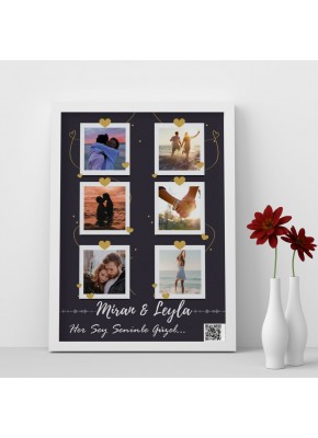 Sevgililer Günü Temalı Kişiye Özel Qr Kodlu Tablo 3