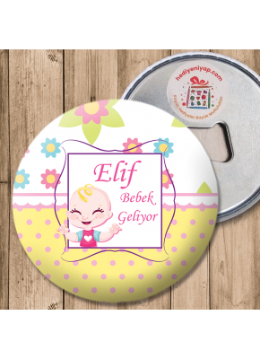 Sevimli Bebek Temalı Baby Shower Açacak Magnet