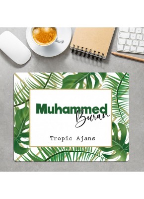 Tropik Temalı Büyük Dikdörtgen Mouse Pad