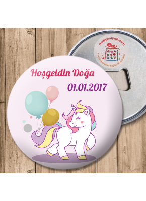 Unicorn Temalı Açacaklı Magnet