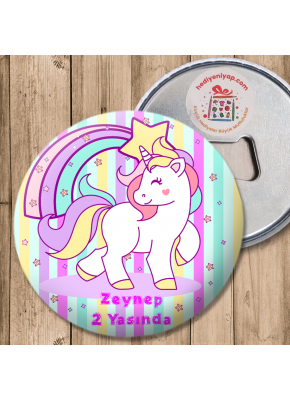 Unicorn Temalı Açacaklı Magnet