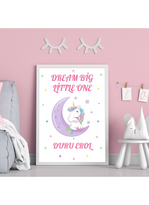 Unicorn Temalı Kişiye Özel Tekli Çerçeve