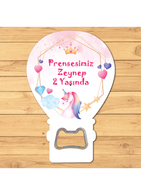 Unicorn Temalı Açacaklı Balon Magnet